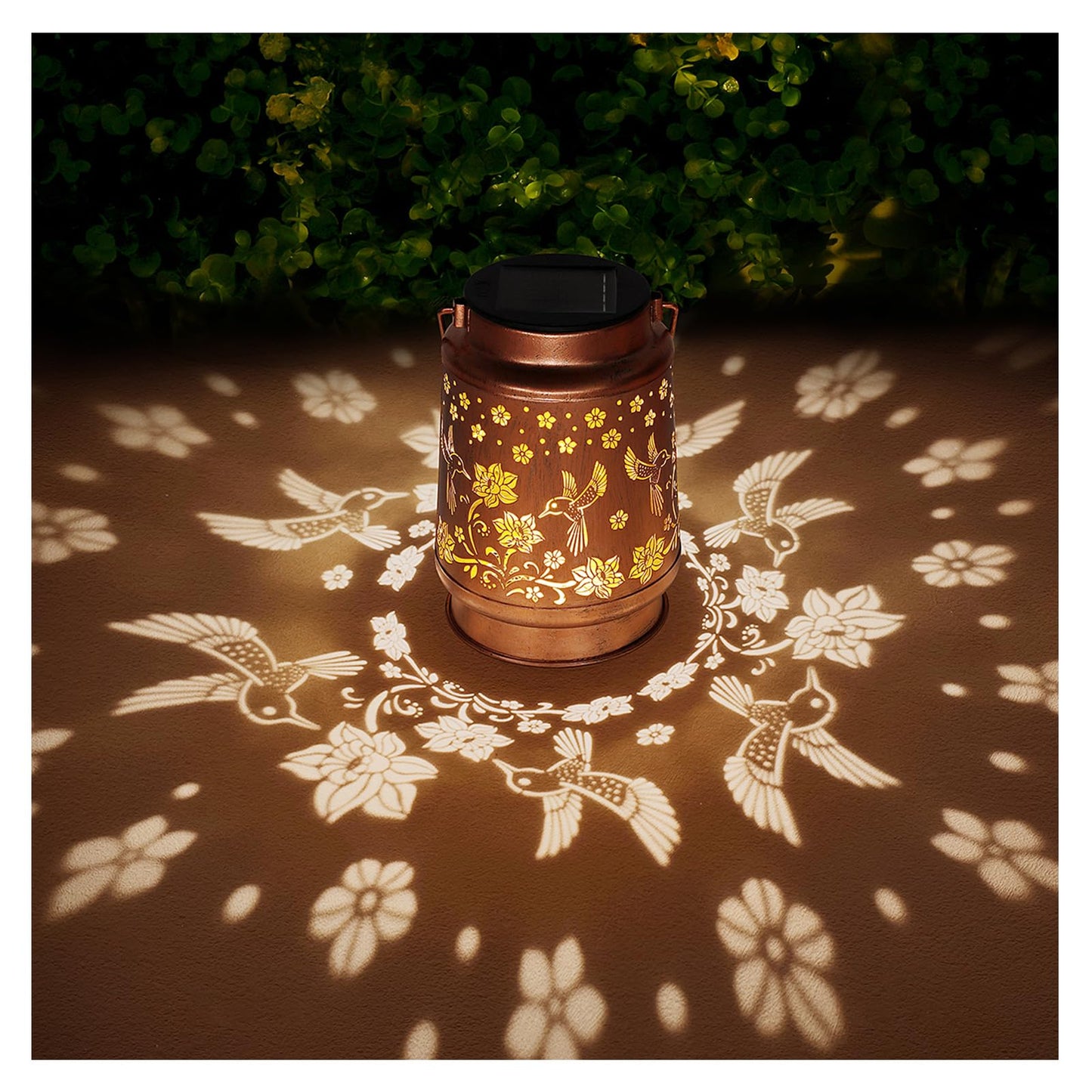 Solar Lanterns Outdoor Waterproof Hummingbird Garden Decor Birthday Gifts for Women Mom Grandma Hanging Solar Lights Metal Solar Decoration Outside for Yard,Patio,Backyard,Porch