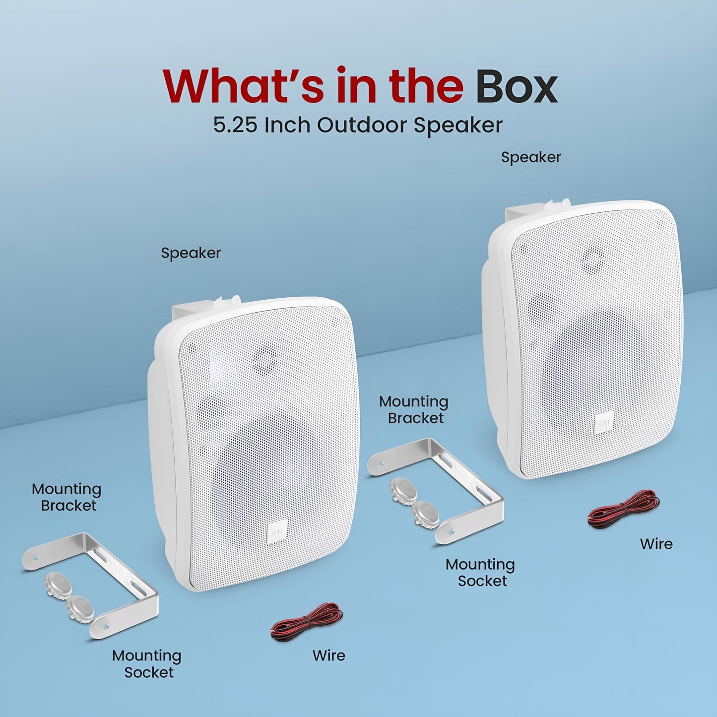 PYLE Outdoor Speakers - Pair of Bluetooth Waterproof Wireless Speakers - 600 Watt 2-Way Full Range Stereo Speaker, Marine Grade Weatherproof, Wall/Ceiling Universal Mounting - Home, Boat, Patio Pool