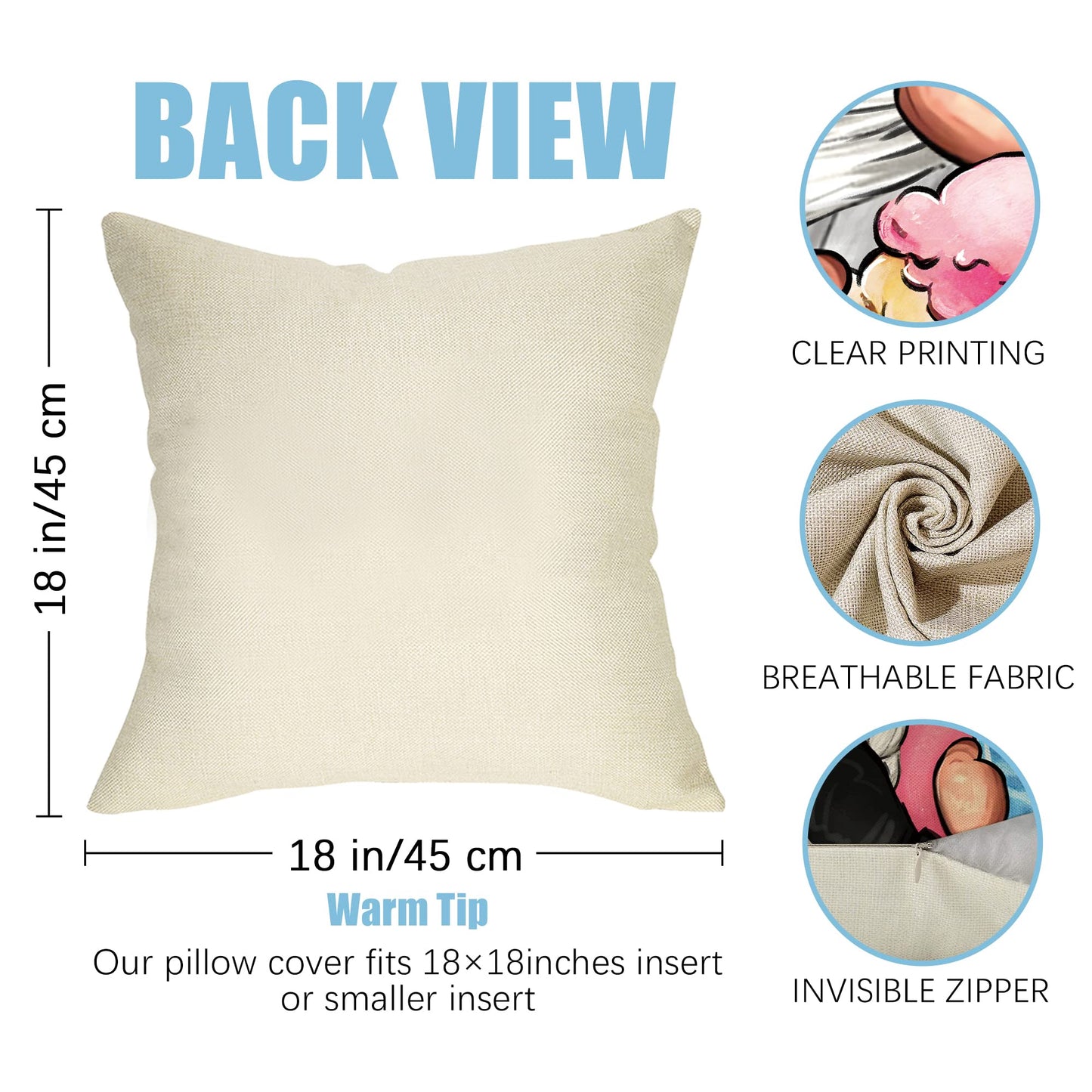 Fahrendom Hello Summer Vibes Gnome Decorative Throw Pillow Cover 18 x 18 Set of 4, Ice Cream Popsicle Juice Porch Patio Outdoor Pillowcase, Stripes Seasonal Farmhouse Couch Cushion Case Home Decor