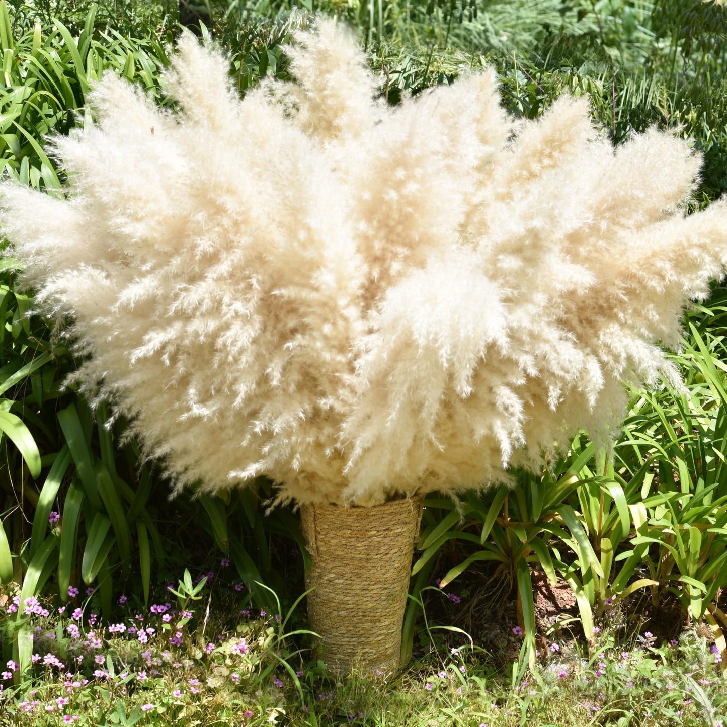40" 33PCS Dried Pampas Grass Decor Tall,Large Natural Beige pompas Grass Tall Pampas Grass for Floor Vase,Wedding,Party,Farmhouse,Boho Home Decor,and Creating a Bohemian Ambiance