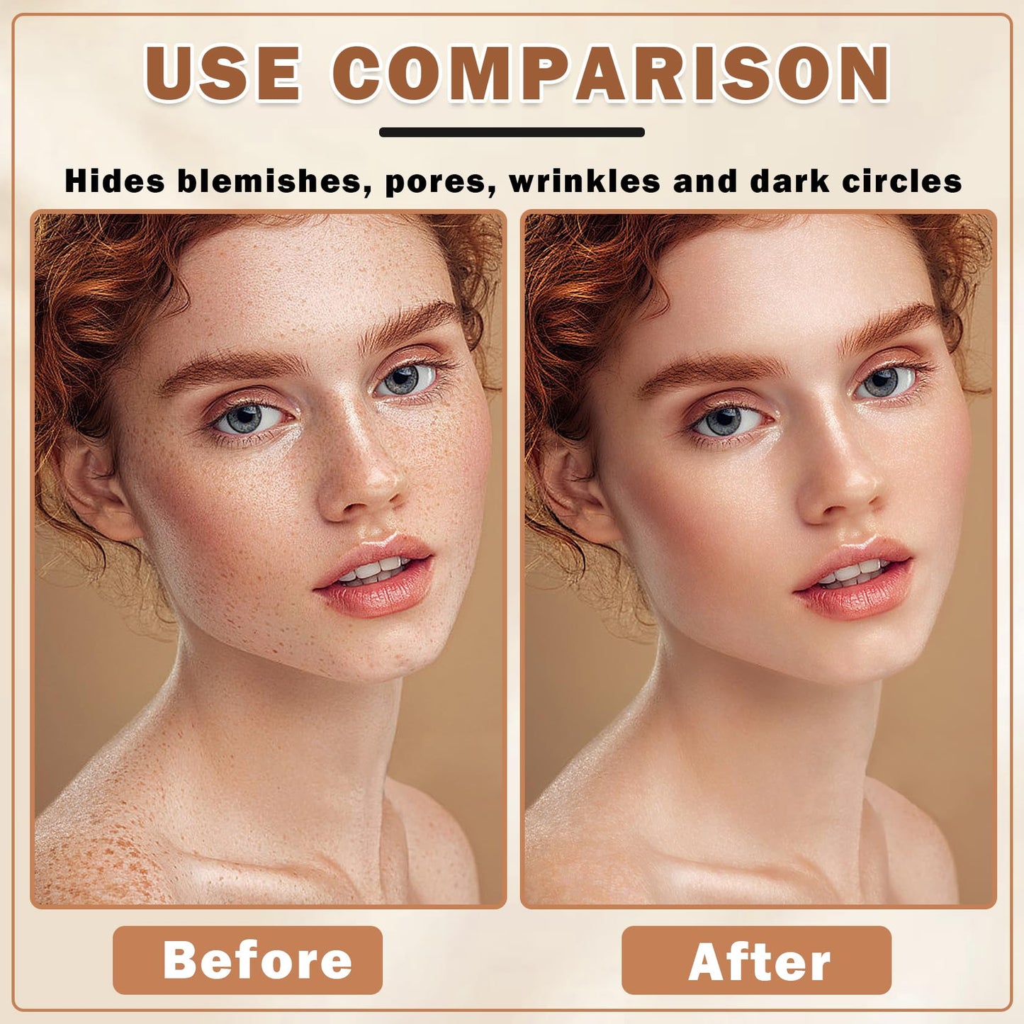 QIUFSSE Airbrush Foundation Makeup Spray Full Coverage Foundation for Mature Skin,Long-lasting Airbrush Flawless Setting Spray,Waterproof Foundation for Smooth Radiant Skin (Natural/Warm Porcelain)