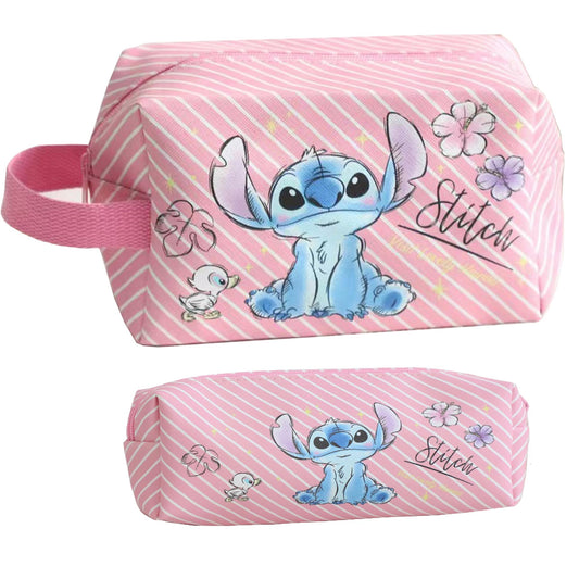 Travel Cosmetic Bag, Large Capacity Cartoon Cosmetic Pouch Makeup Bag with Zipper, Travel Toiletry Bag Makeup Accessories Organizer, The Best Gift for Women (Pink)