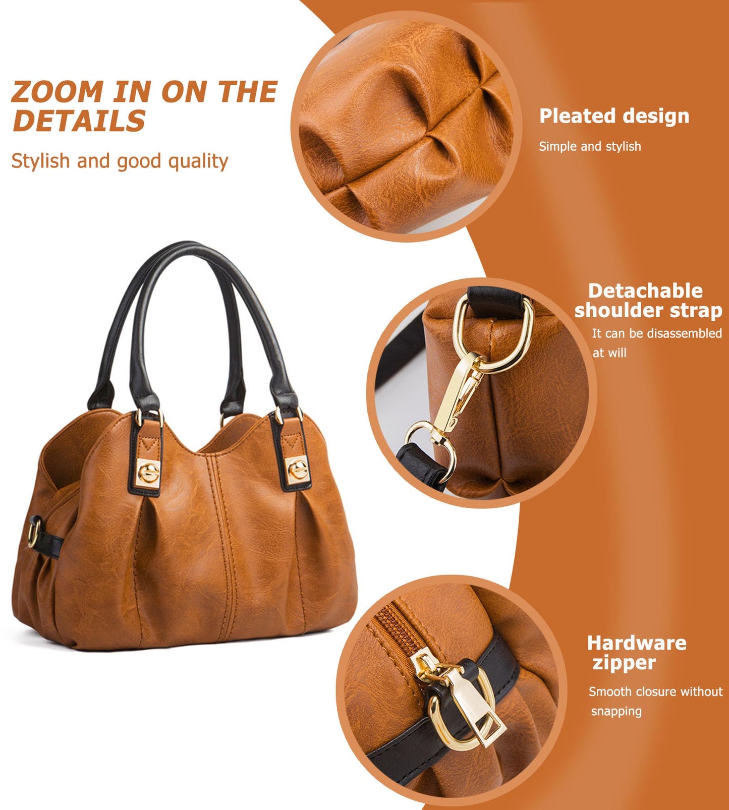 KingTo 4pcs Purses Retro Tote Handbags for Women Stylish Shoulder Bags Soft Top Handle Satchel Set (Green)