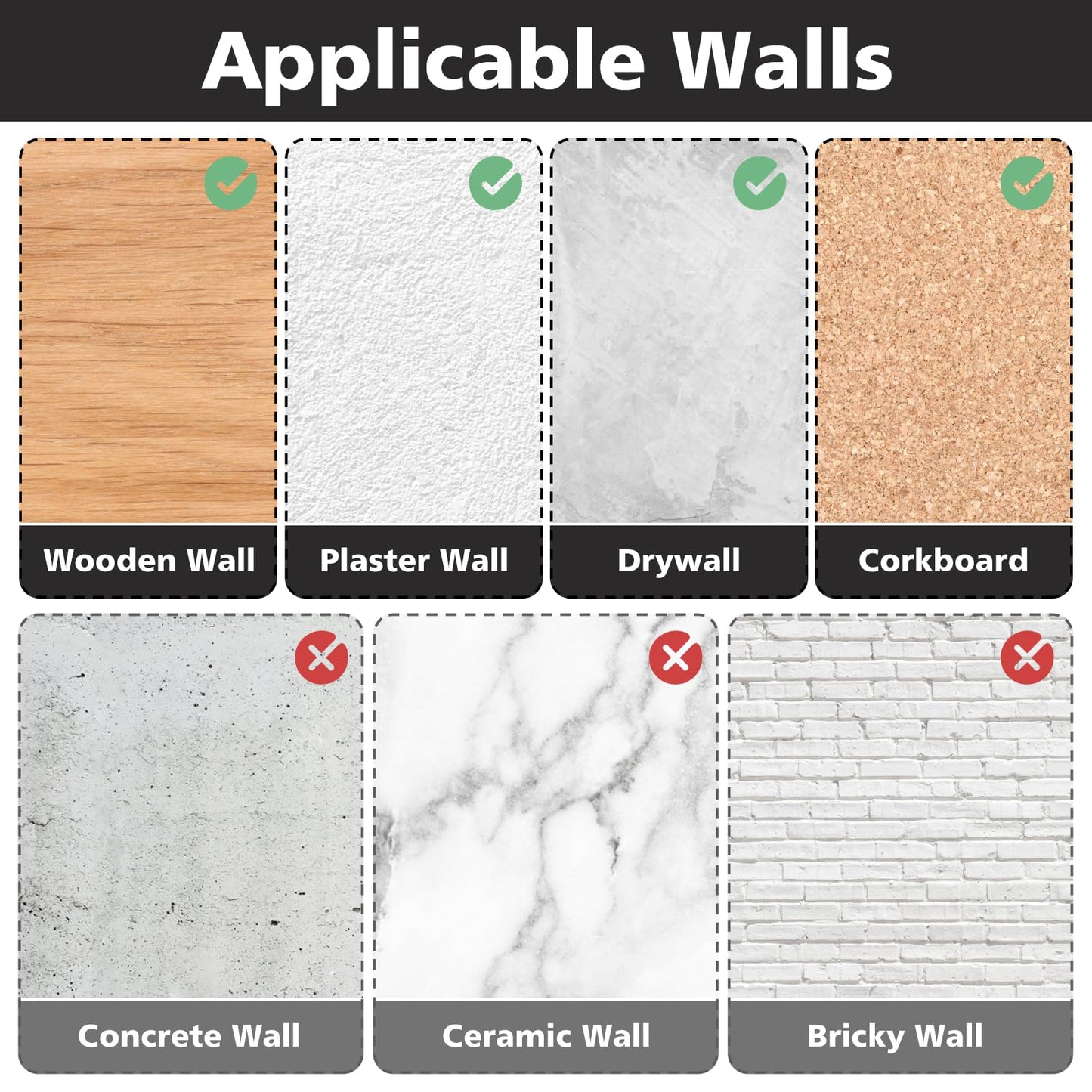 DANRONG 40PCS Double Headed Picture Hangers Nails for Hanging Pictures, Push Pins Wall Hooks,Thumb Tacks for Wall, Hangers Without Nails,Decor Tacks for Home Office Hanging Tapestry Frame(Silver)