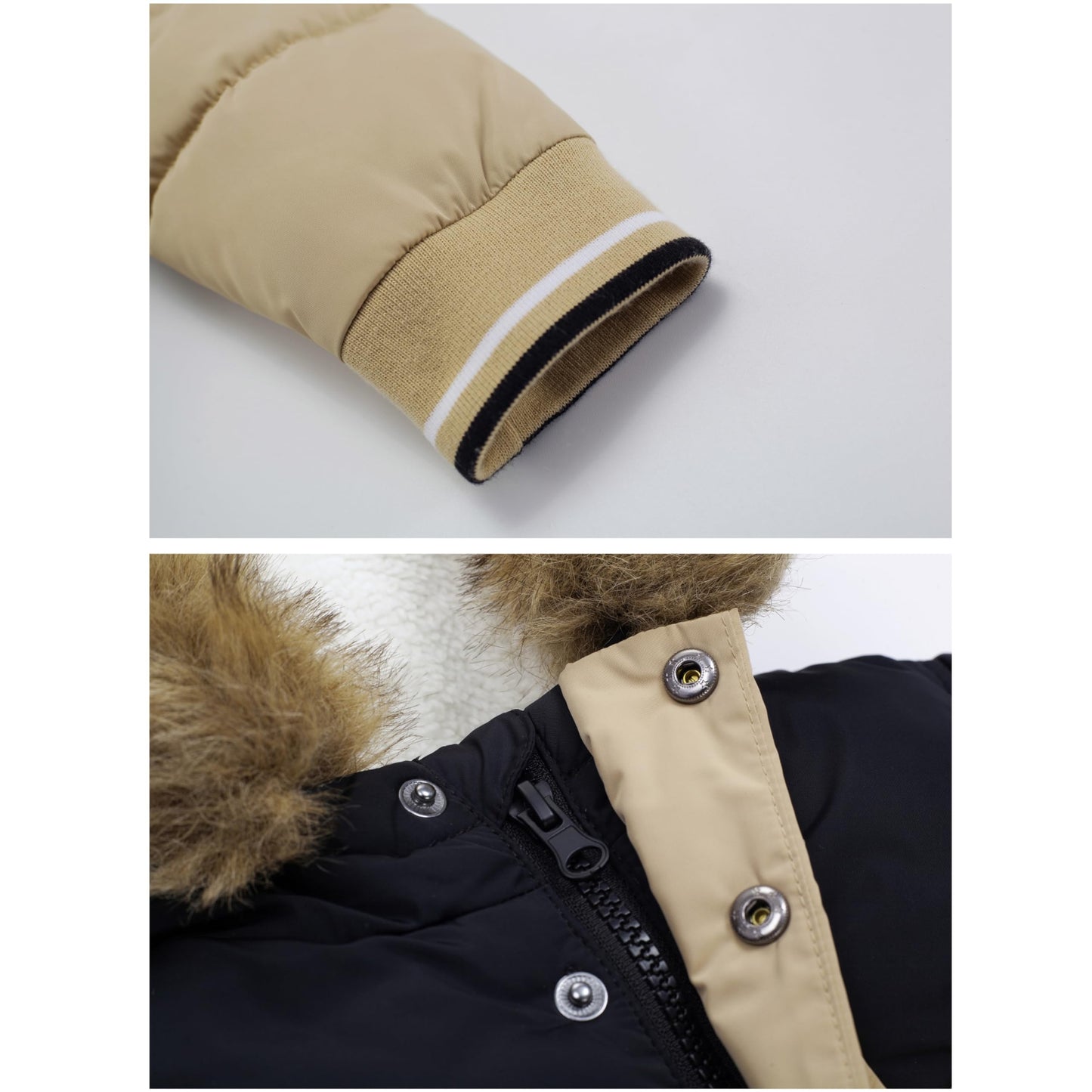 Rokka&Rolla Toddler Boys' Water-Resistant Sherpa Fleece Lined Puffer Jacket Winter Parka Coat