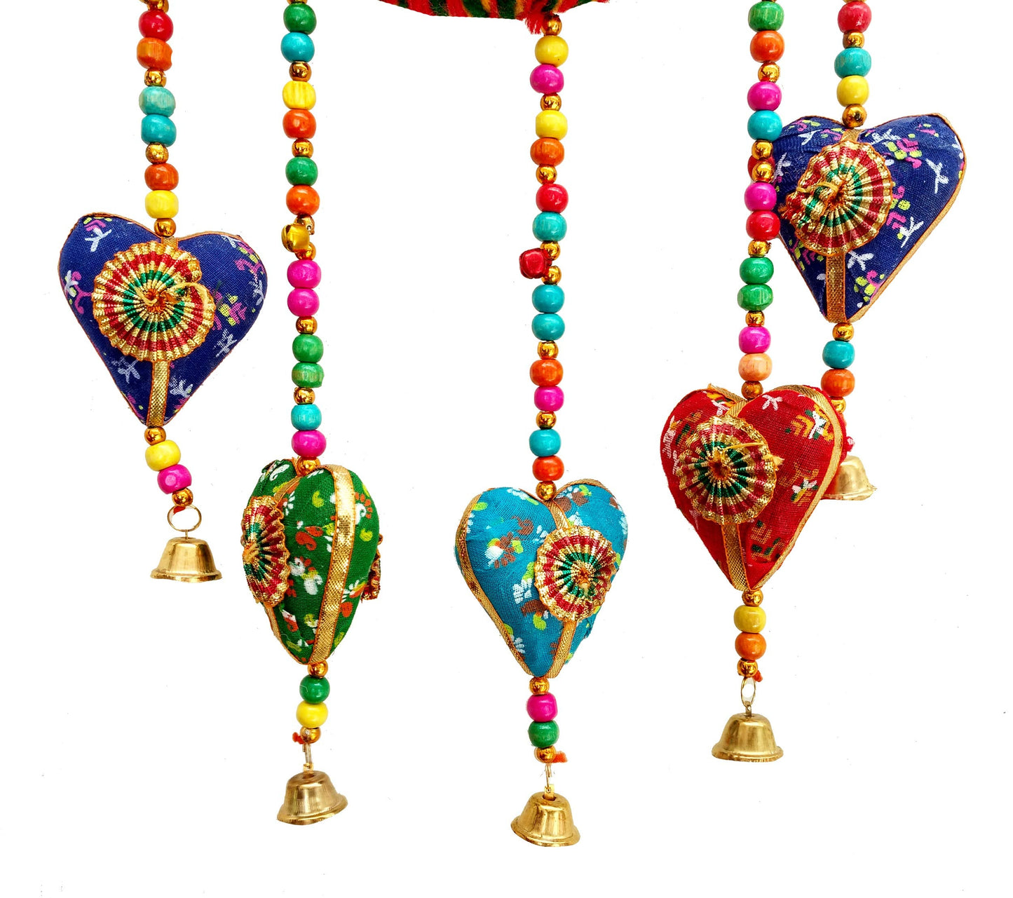 Rastogi Handicrafts Handmade Crafted Home Decoration Hanging Birds,Elephant,Heart Shape Door Ornaments Shandler (Heart Ring)