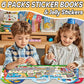 6 Sets Reusable Sticker Books for Toddlers 1-3, Jelly Sticker Books for Toddlers 2-4 Years, Toddler Travel Toys for Kids 2 3 4 Year Old Girls Boys