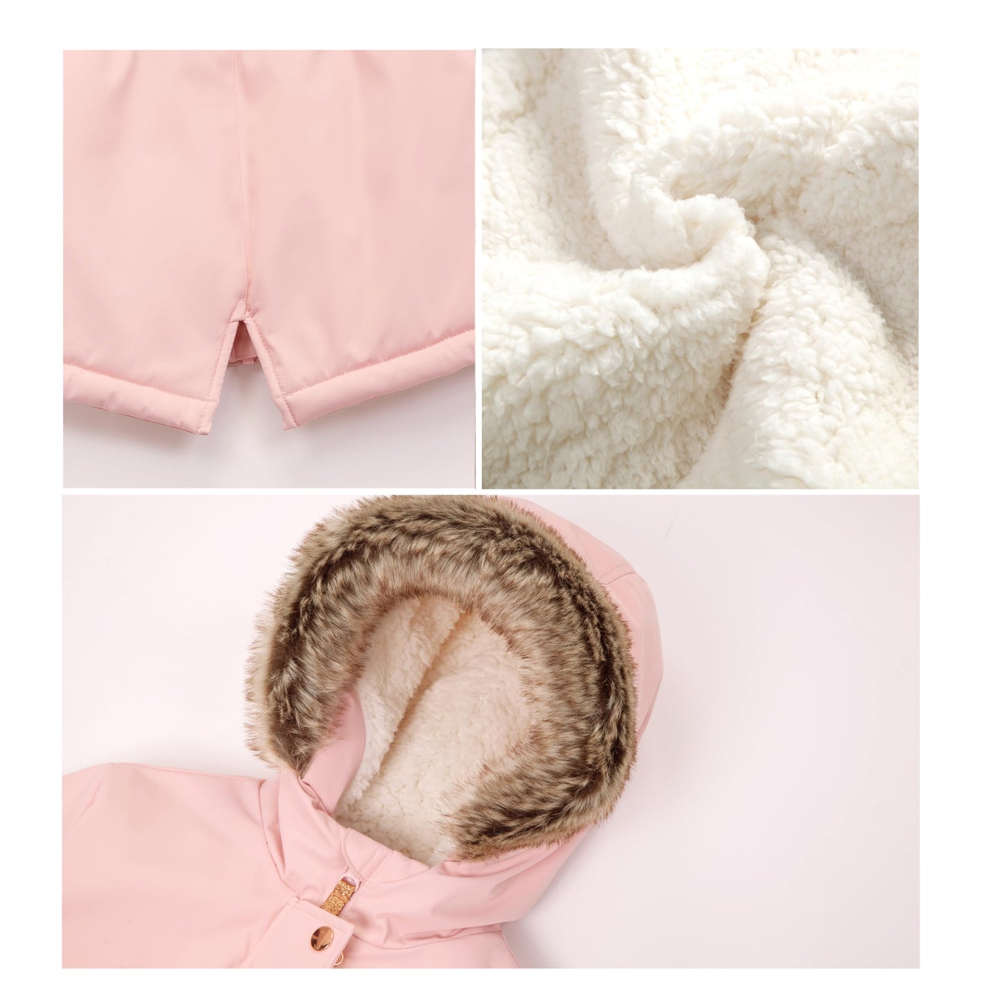 Rokka&Rolla Girls' Water-Resistant Sherpa Fleece Lined Puffer Jacket Winter Parka Coat