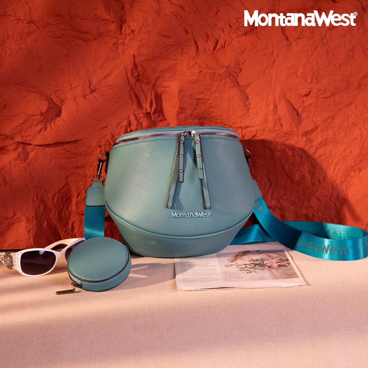 Montana West Crossbody Bags Bum Bag for Women Large Sling Bag with Adjustable Strap and Coin Purse