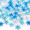 240Pcs Winter Acrylic Snowflake Ornaments 3D Blue Translucent Snowflake Crystals Gems Christmas Xmas Pendant Beads DIY Crafts for Vase Filler,Table Scatter, Party Wedding Arts Crafts Decoration