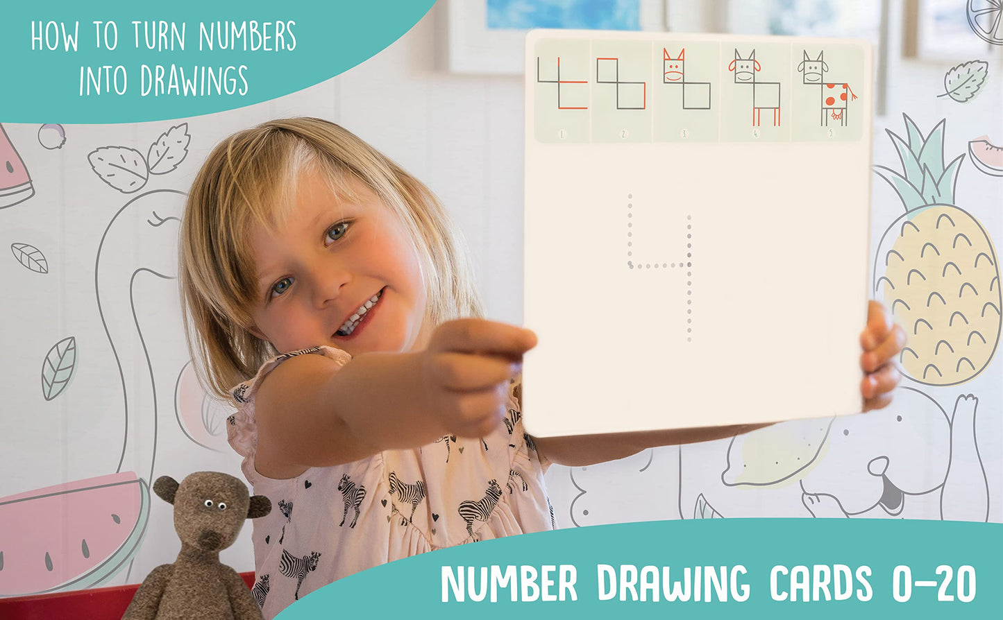 MD CREATIVE Learning Activity - Drawing with Numbers Educational Game, Perfect for Kids, Preschoolers Who Love Toys, Art and Craft Activities, Gifts for Girls and Boys Ages 3, 4, 5, 6