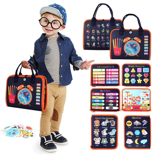 Toddler Busy Board Montessori Toys: for Toddlers 1-3 Year Old Educational Activity Book Sensory Board Travel Toy Ages 2-4 3-5 Learning Fine Motor Skills Preschool Quiet Book Gift for Boys Girls Kids