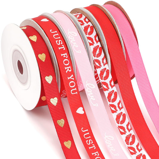 DECYOOL 6 Rolls 60 Yards Back to School Ribbons for Gift Wrapping, School Grosgrain Ribbons 10 mm Wide Pencil Apples ABC Craft Ribbons for Teacher Appreciation Gifts DIY Craft Supplies