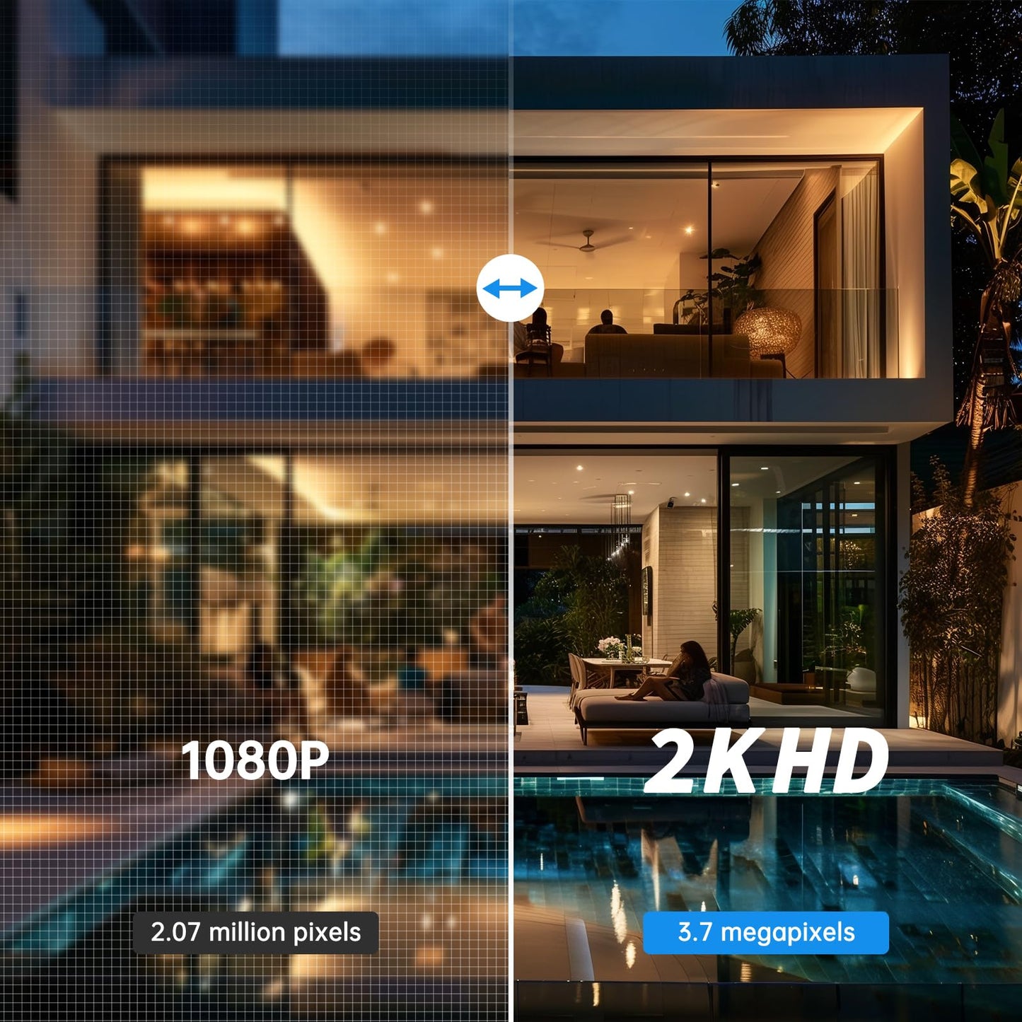 Light Bulb Security Camera 2 Packs, 5G&2.4GHz 2K Security Cameras Wireless Outdoor 360° PTZ Cameras for Home Security with Color Night Vision, 2 Way Talk, AI Human Detection, Screw in Light Socket