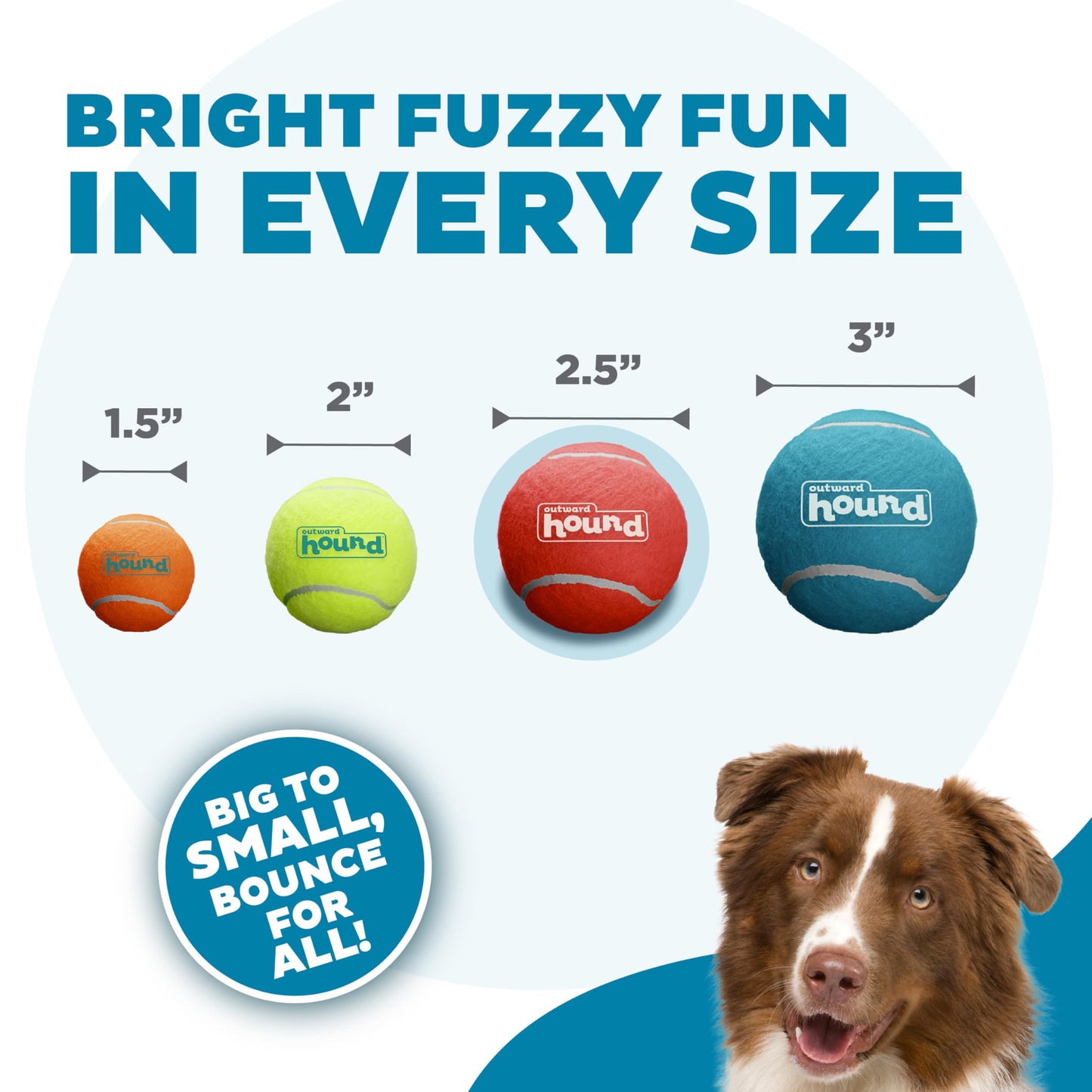 Outward Hound Squeaker Ballz Fetch Dog Toy, Medium - 4 Pack