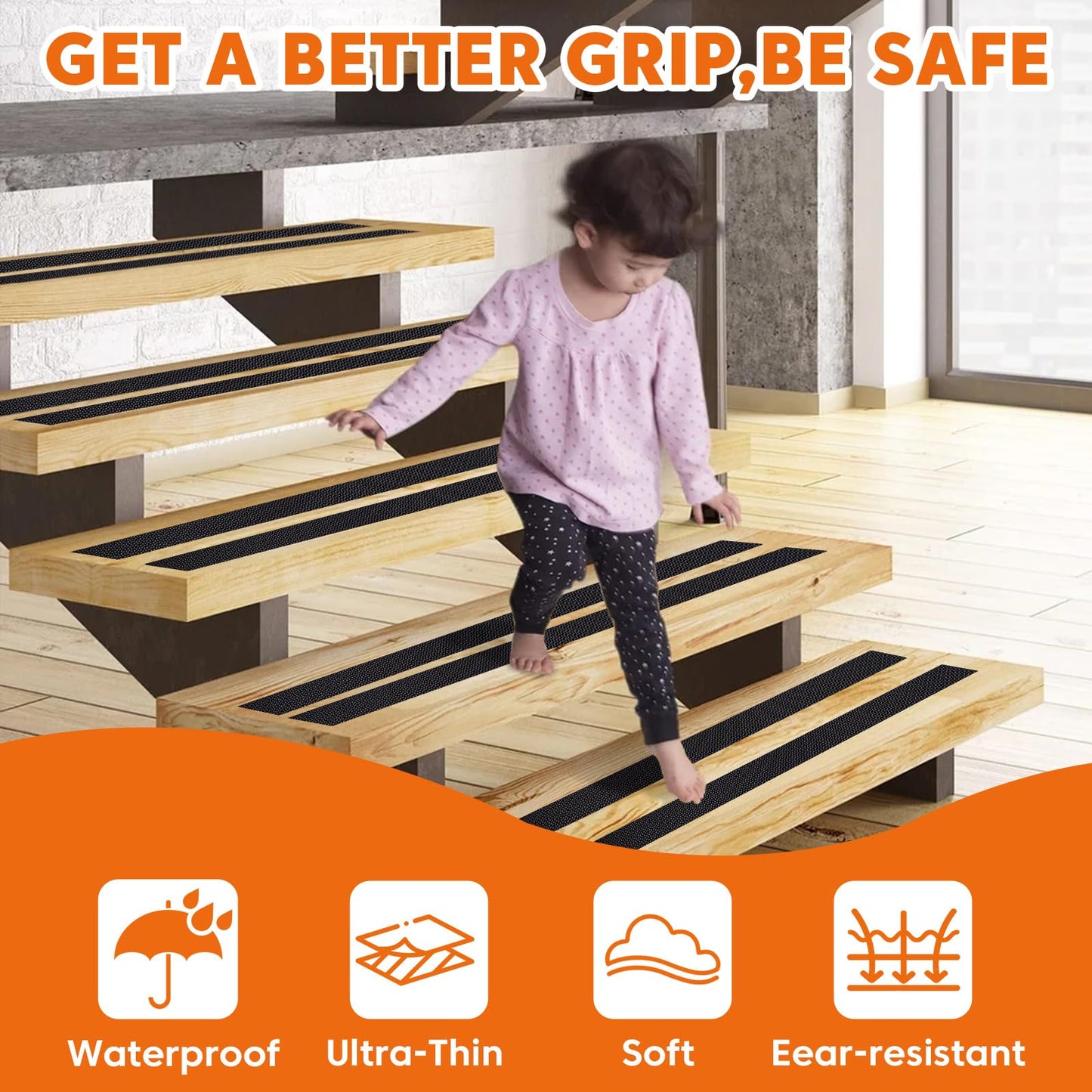 InfiOne Anti Slip Grip Tape – Silicone Duct Tape Ultra-Thin Bat Grip Tape for Secure Hold & Friction,Ideal for Stairs,Rugs,Tennis Racket,Tool Handles,Baseball Bat,Bike Handlebar(Black, 2in x 33ft)