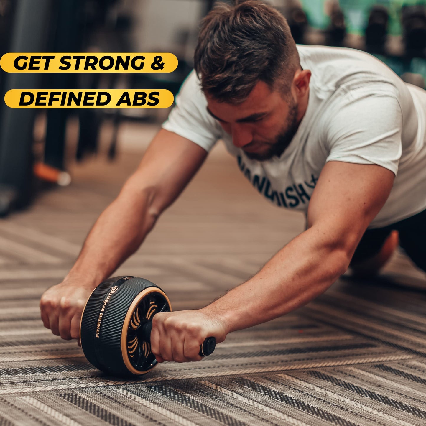 Ab Roller Wheel - Ab Wheel Roller & Knee Mat - Rueda Para Abdominales - Abdominal Wheel - Abs Roller for Men & Women - Home Gym Equipment