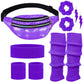 80s Neon Workout Costume Accessories Set 10 PCS Leg Warmers for Women 80s Headband Wristband Fanny Pack for Yoga Running