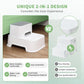 MangoHood Step Stools for Kids - Double up Toddlers Stool Multifunctional Toilet Stepping Stool for Kids Anti-Slip Step Stool for Bathroom Sink, Potty Training, Kitchen (White-1Pack)