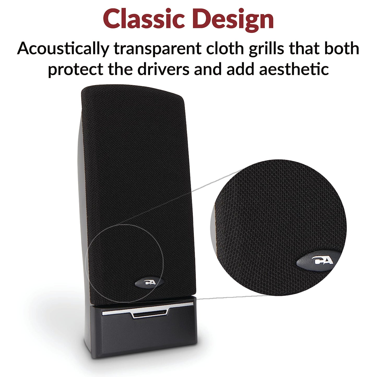Cyber Acoustics CA-2014 Computer Speakers, Full Stereo Sound, Convenient Controls, Easy Setup