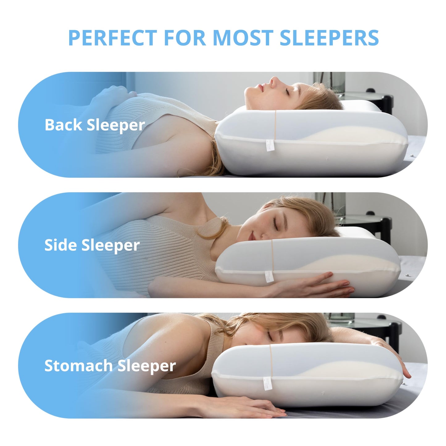 Memory Foam Pillows, Bed Pillow for Sleeping, Cooling Pillows for Neck and Shoulder Pain, Soft Pillow for Side Sleepers, Standard Pillow Cube, Back Neck Support Pillow for Bed (1 Pack, 4" H)