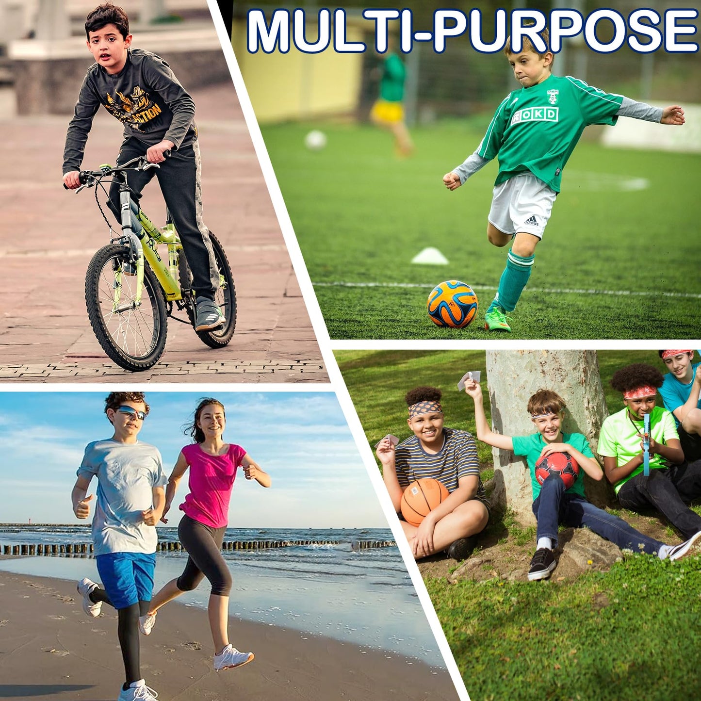 SS COLOR FISH Boys Compression Shirt Long Sleeve and Pants Set Youth Undershirts Athletic Tights Baselayer for Kids Baseball Green