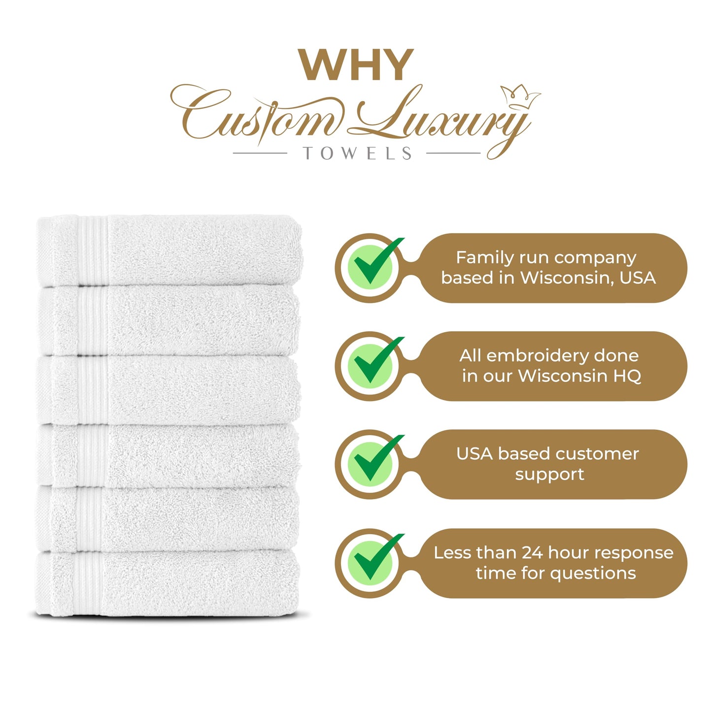 Custom Luxury Towels Guest Towels | Set of 2 | Be Our Guest Hand Towels | Genuine Turkish Cotton | Hand Towels for Bathroom | Bathroom Towels