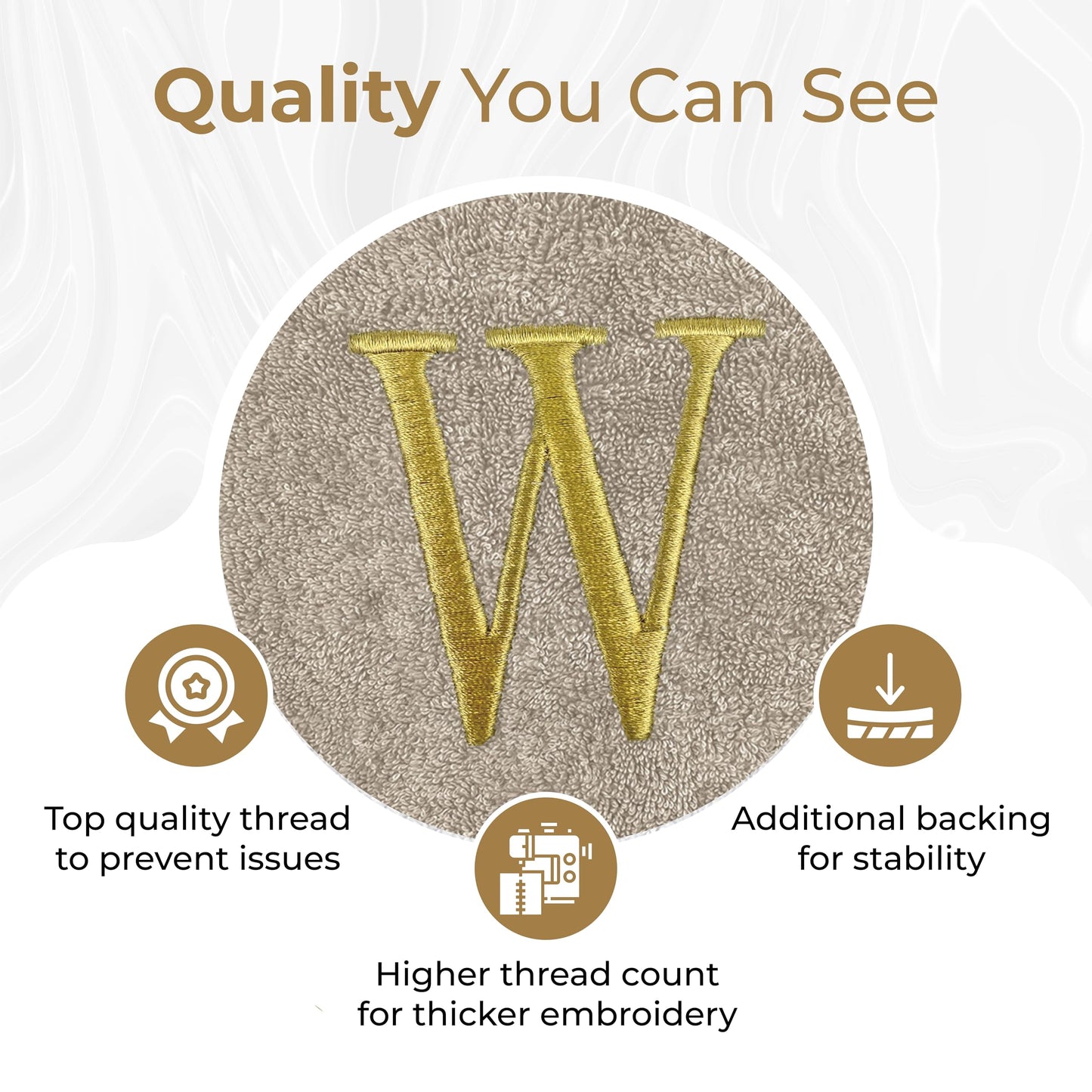 Custom Luxury Towels Monogrammed Hand Towels for Bathroom | Set of 2 | Genuine Turkish Towels | Choose Towel and Thread Color | A - Z | Monogrammed Towels with Embroidered Script Font