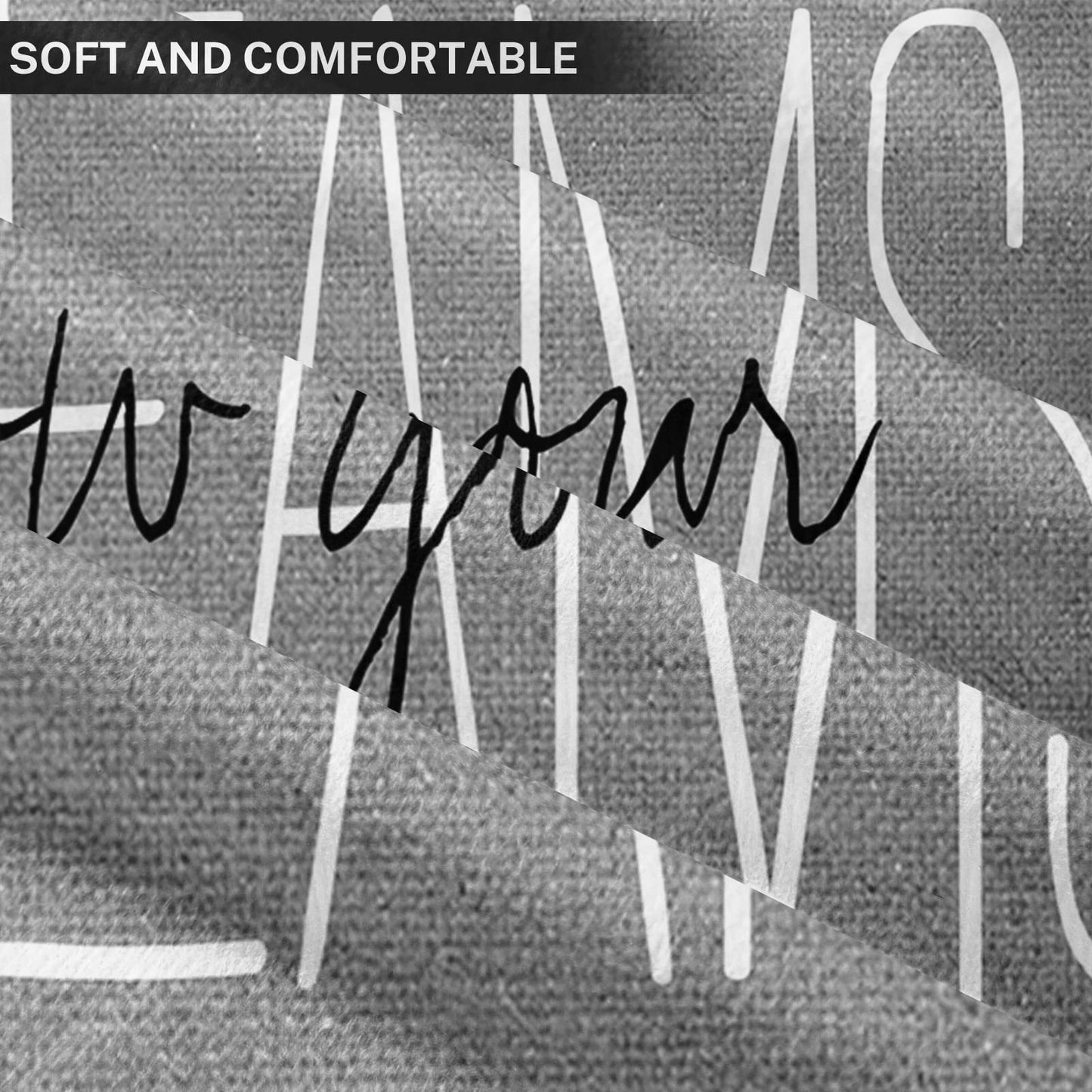 Emvency Throw Pillow Cover Rustic Gray Follow Your Dreams Decorative Pillow Case Monogram Home Bed Decor Rectangle Queen Size 20x30 Inch Cushion Pillowcase