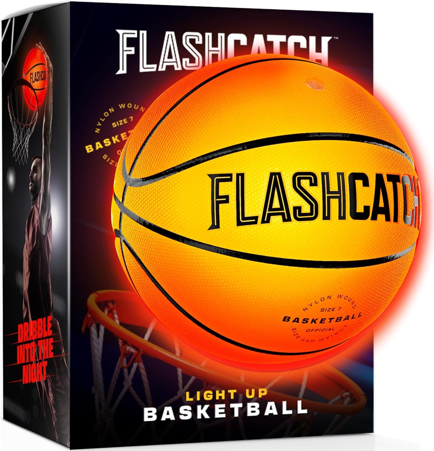 Light Up Basketball - Glow in the Dark - Sports Gear Accessories Gifts for Boys 8-15+ Year Old - Kids, Teens Gift Birthday Ideas - Cool Teen Boy Toys Ages 8 9 10 11 12 13 14 15 Age Outdoor Teenage