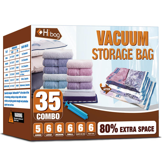 Travel Vacuum Bags with Electric Pump, Vacuum Travel Bags for Luggage and Suitcase, Vacuum Seal Compression Packing Bags for Clothes Clothing, Combo 12 Pack