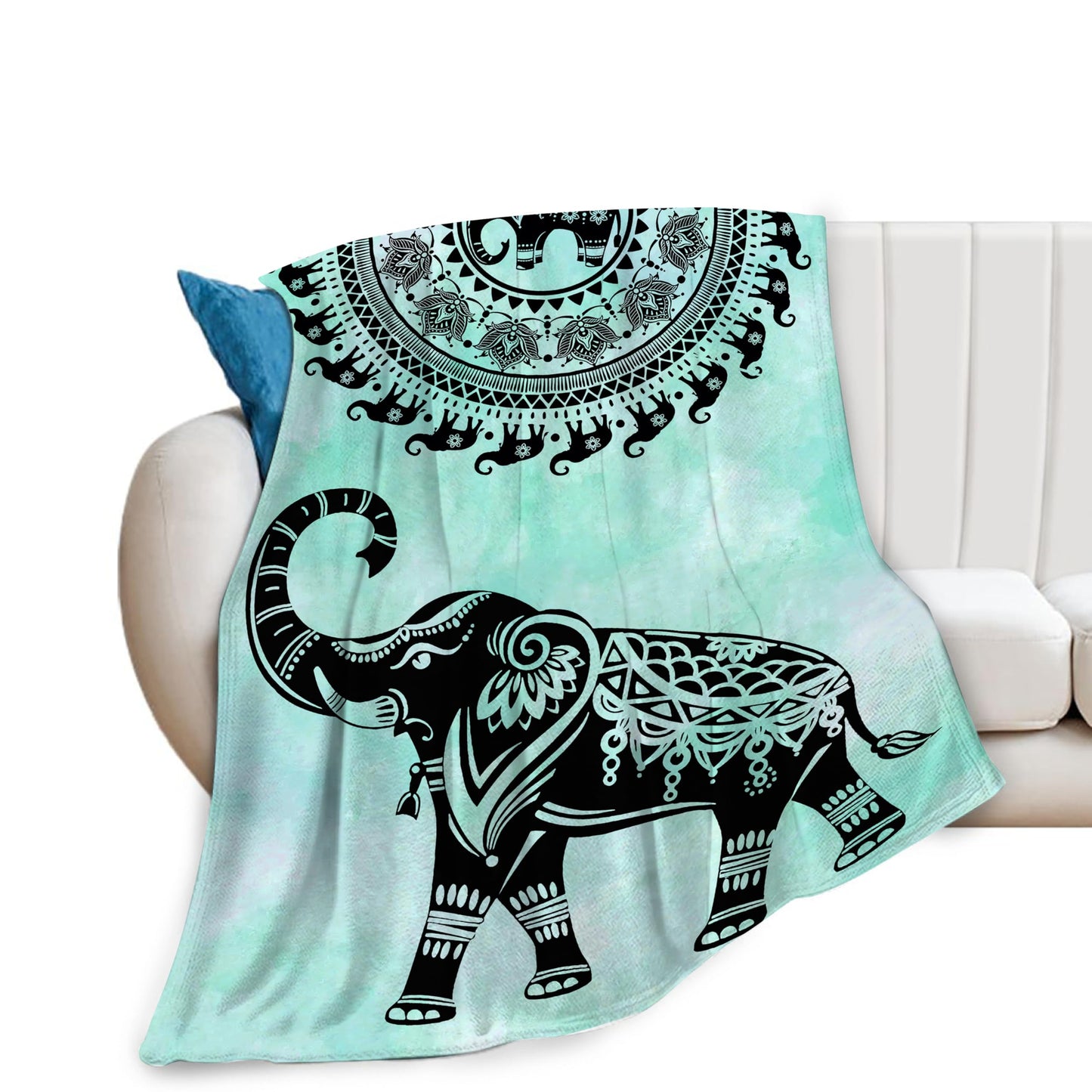 Elephant Blanket Soft Cozy Elephants Throw Blanket Gifts for Women Girls Super Plush Warm Elephant Stuff Lightweight Fleece Flannel Gift Blankets for Kids Adults 50"X40"