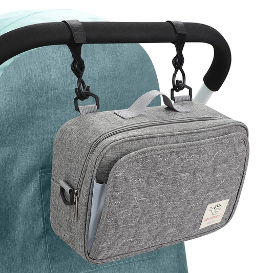 Accmor Stroller Organizer, Universal Stroller Organizer with Insulated Cup Holder Pocket, Dual Purpose Large Capacity Stroller Bag Caddy, Stroller Accessories Fits for Uppababy, Doona, Nuna Strollers
