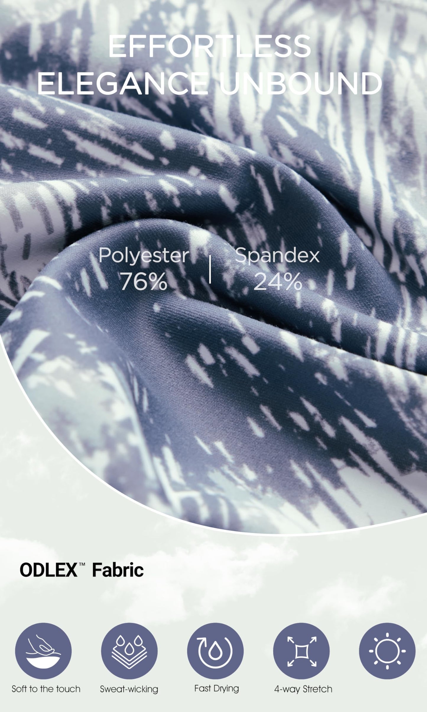 ODODOS 8" Tummy Control Biker Shorts for Women with Pockets High Waist Running Workout Athletic Yoga Shorts, Purple Gray Line, Large