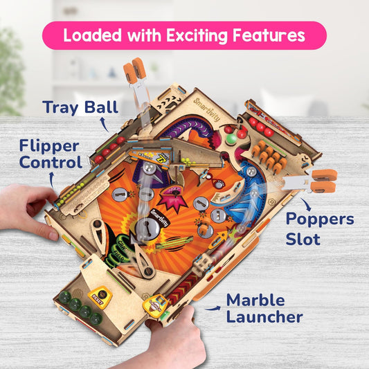 Smartivity DIY Pinball Machine Toy for Ages 8-99 Year Old | Award Winning Arcade Game | Birthday Gift Ideas for Kids & Adults | STEM Toy for Boys & Girls I Fun Family & Party Game