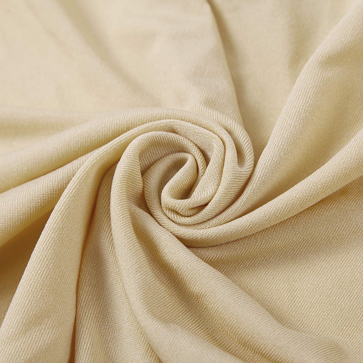 Peomeise Stretch Spandex Chair Cover for Wedding Party Dining Banquet Event with Open Back (Champagne,6pcs)