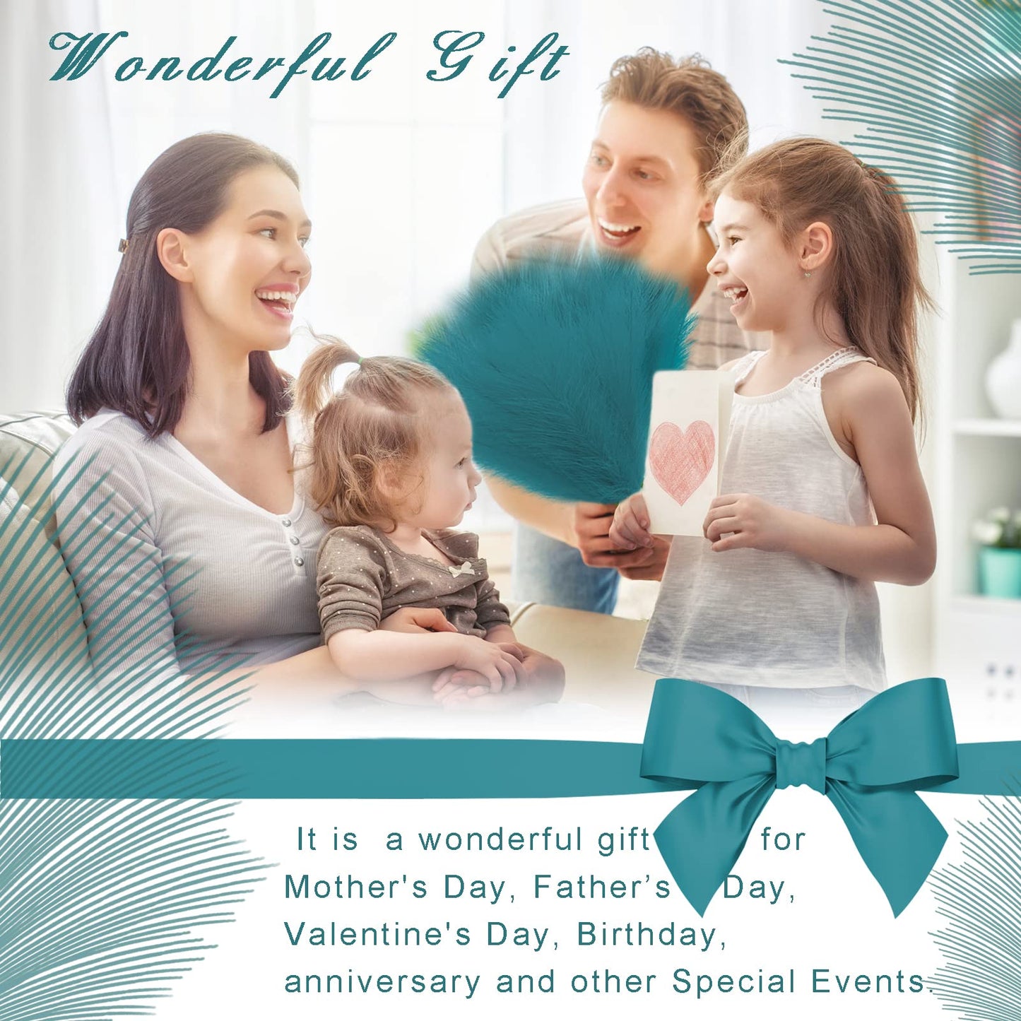 ULENDIS 8Pcs Faux Pampas Grass Boho Decor - 18" Fluffy Artificial Pampas Grass Branches for Vase Fillings, Flower Arrangements, Home Wedding Decor (Blue)