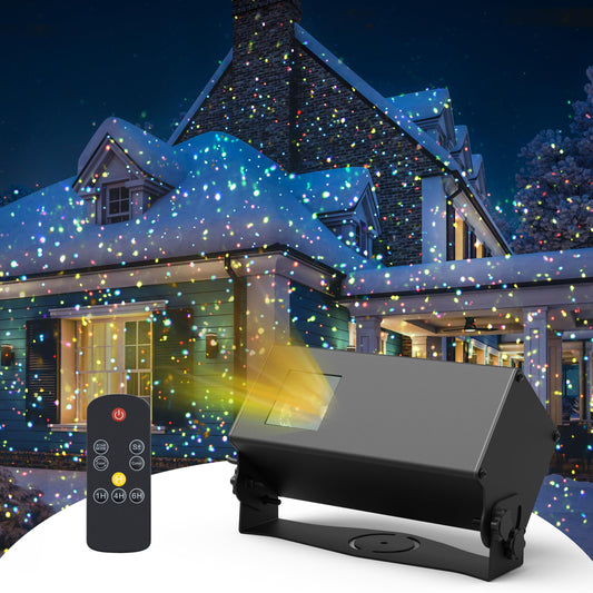 AIRIVO Outdoor Laser Lights Projector, 5 Color Motion Firefly Star Shower Laser Lights, Moving RGB Christmas Projector Light Waterproof with Remote Control for Home, Garden, Patio, GY-01A