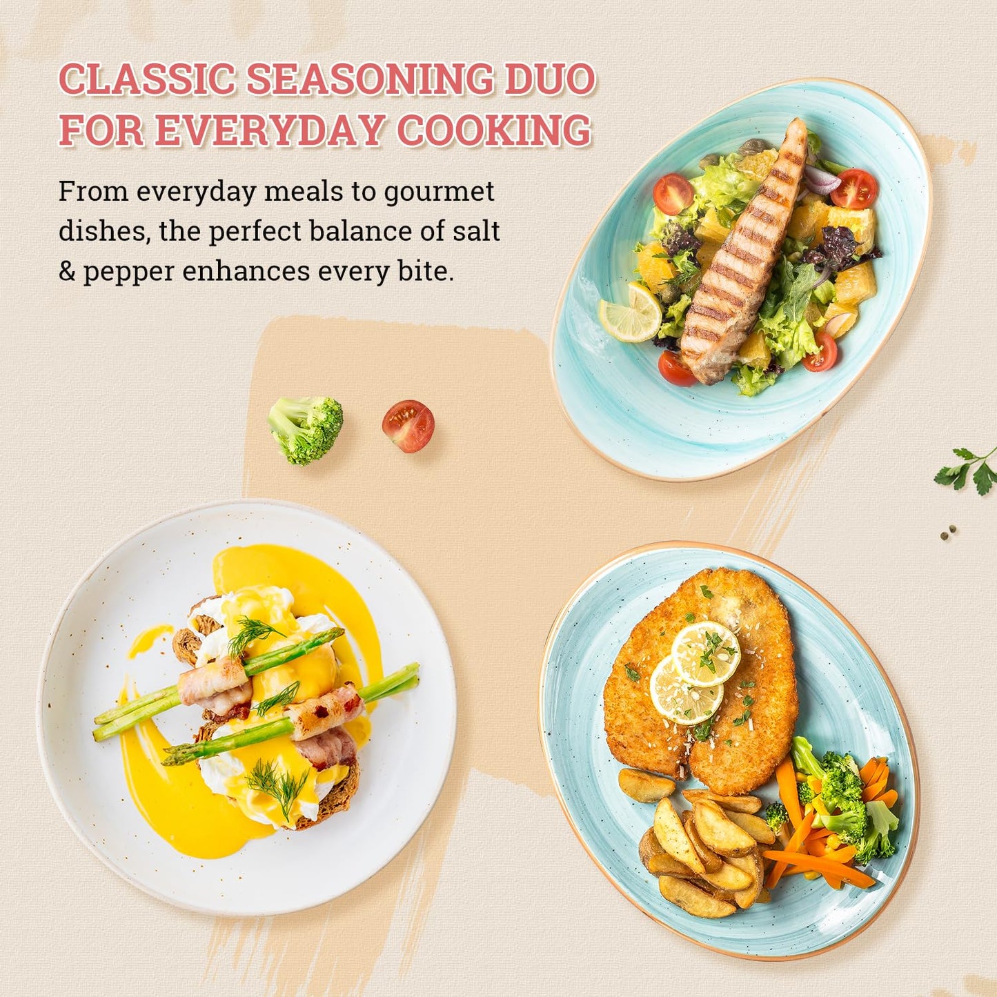 52USA Whole Black Peppercorns 18 oz + Himalayan Pink Salt (Coarse Grain) 39 oz, Salt and Pepper Grinder, Black Peppercorn Refil, Kosher Salt for Grinder Refill, Pink Himalayan Sea Salt, 2 Piece Set