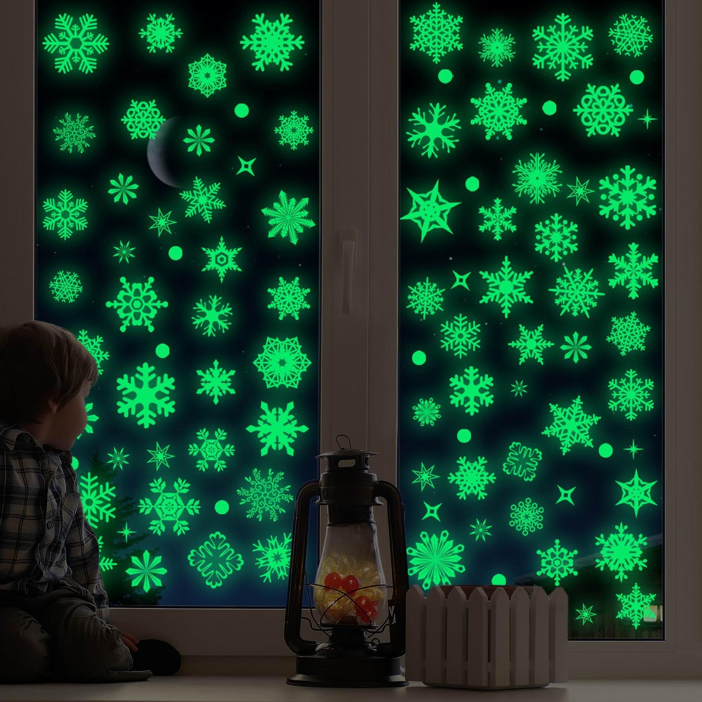 93pcs Christmas Window Clings,9 Sheets Christmas Window Decals for Xmas Decoration