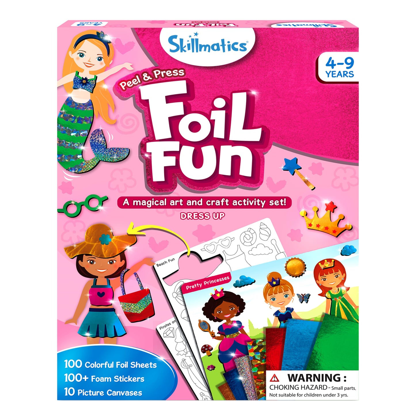 Skillmatics Foil Fun - Animals, No Mess Art for Kids, Travel Toys, Craft Kits, DIY Creative Activity, Gifts for Boys & Girls Ages 4, 5, 6, 7, 8, 9
