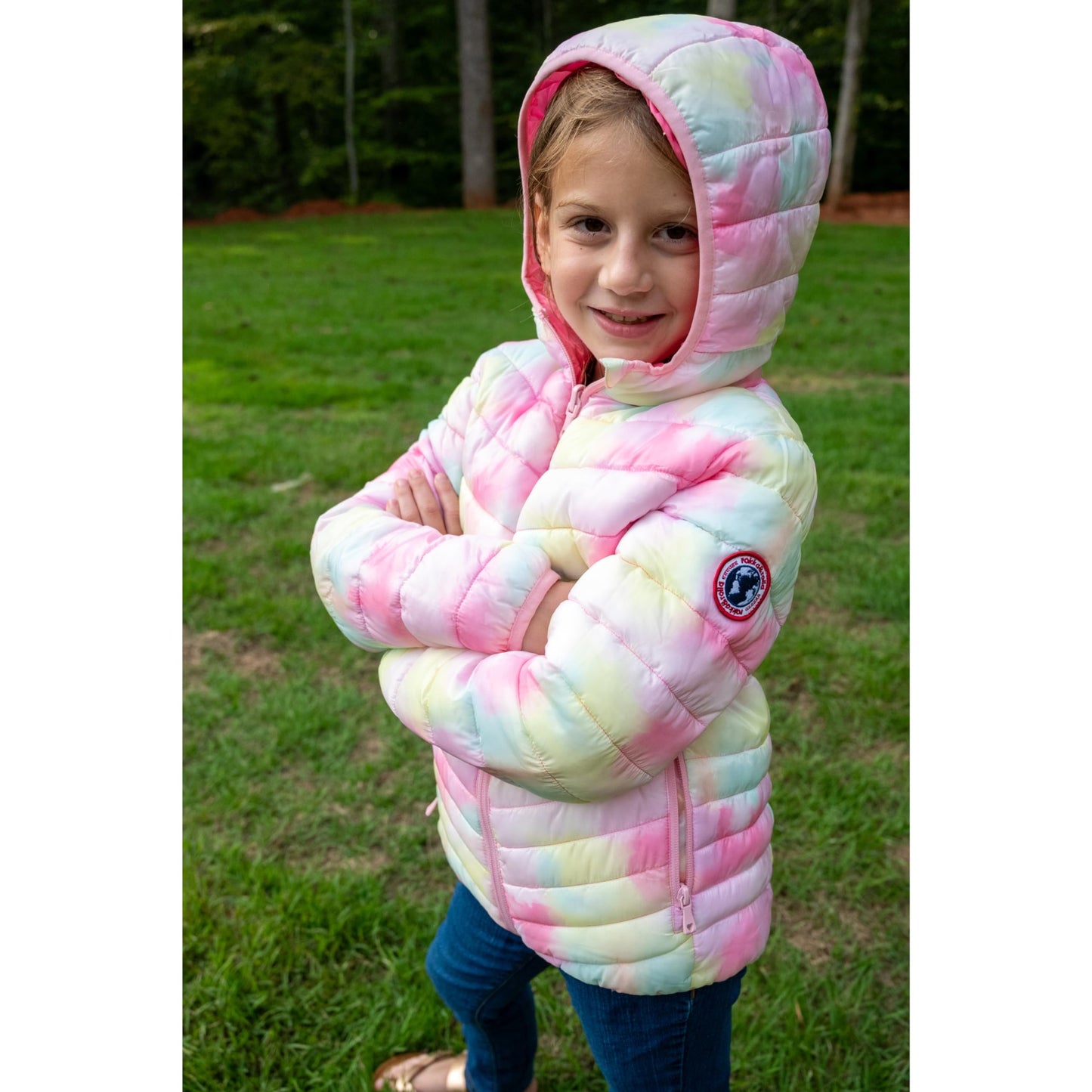 Rokka&Rolla Girls' Reversible Lightweight Puffer Jacket Hooded Water-Resistant Winter Coat