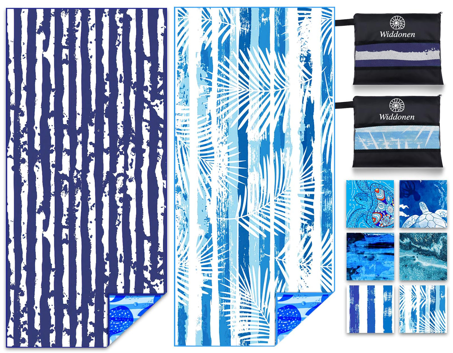 Microfiber Thin Lightweight Beach Towel Sand Free Quick Dry Absorbent Compact Towels for Swimming Pool Camping Beach Accessories Large Easy Pack Travel Things for Vacation Essentials Adult Gift