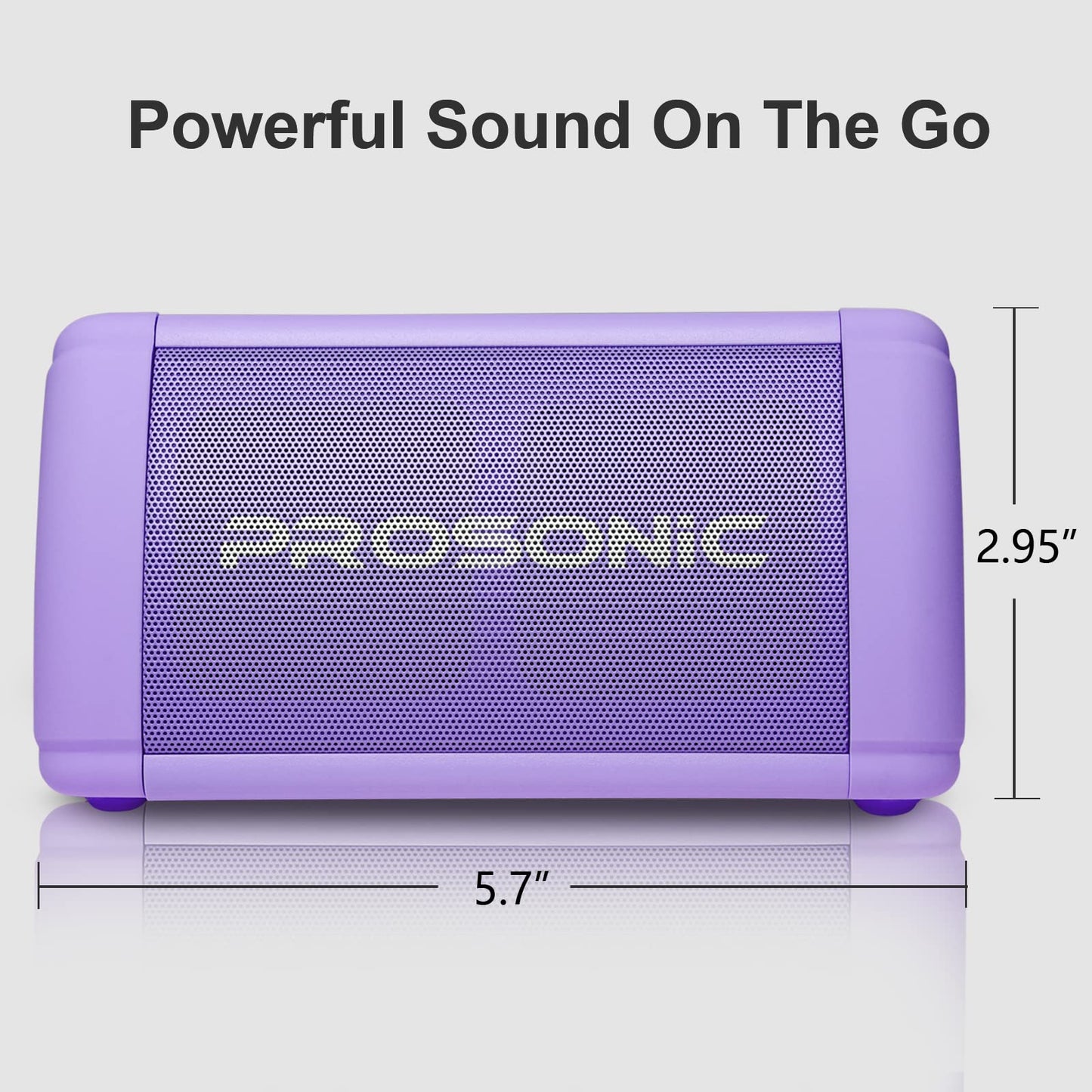 Prosonic BT3 Portable Wireless Bluetooth Speaker with 10W Stereo Sound & Bass Boost -Rich Sound & Intense Bass -Bluetooth 5.0 -Microphone -IPX5 - in & Outdoor Speaker (Purple)