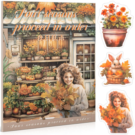 Spring Theme Sticker Scrapbooking Supplies for Junk Journal, 20 Sheets PET Stickers - Vintage Journaling Stickers, Ephemera Sticker Book Pre Cut(TZ-006-004)