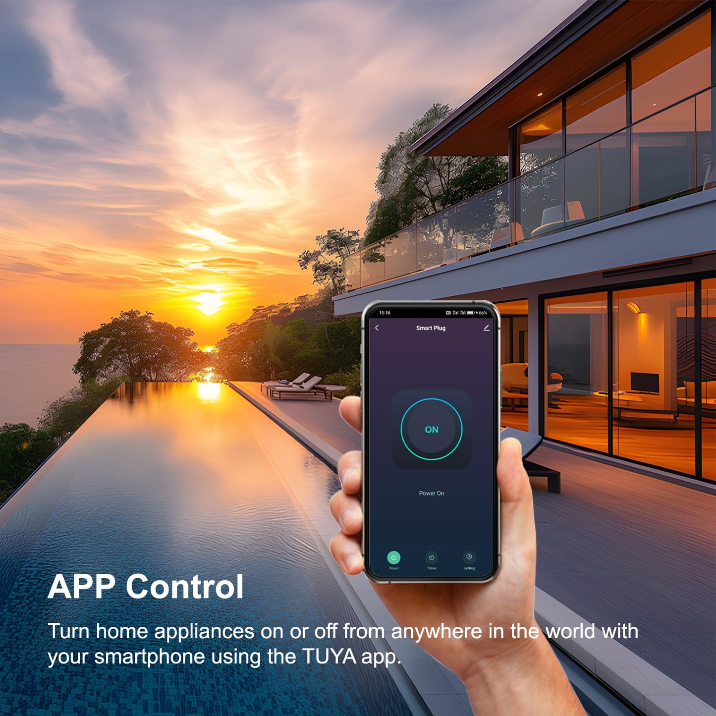 wooaismart Smart Plug, WiFi Plugs Work with Alexa & Google Assistant, Smart Outlet with Timer & Group Controller, WiFi Outlet for Home, No Hub Required, ETL & FCC Certified, 2.4GHz WiFi, 16A, 2 Pack