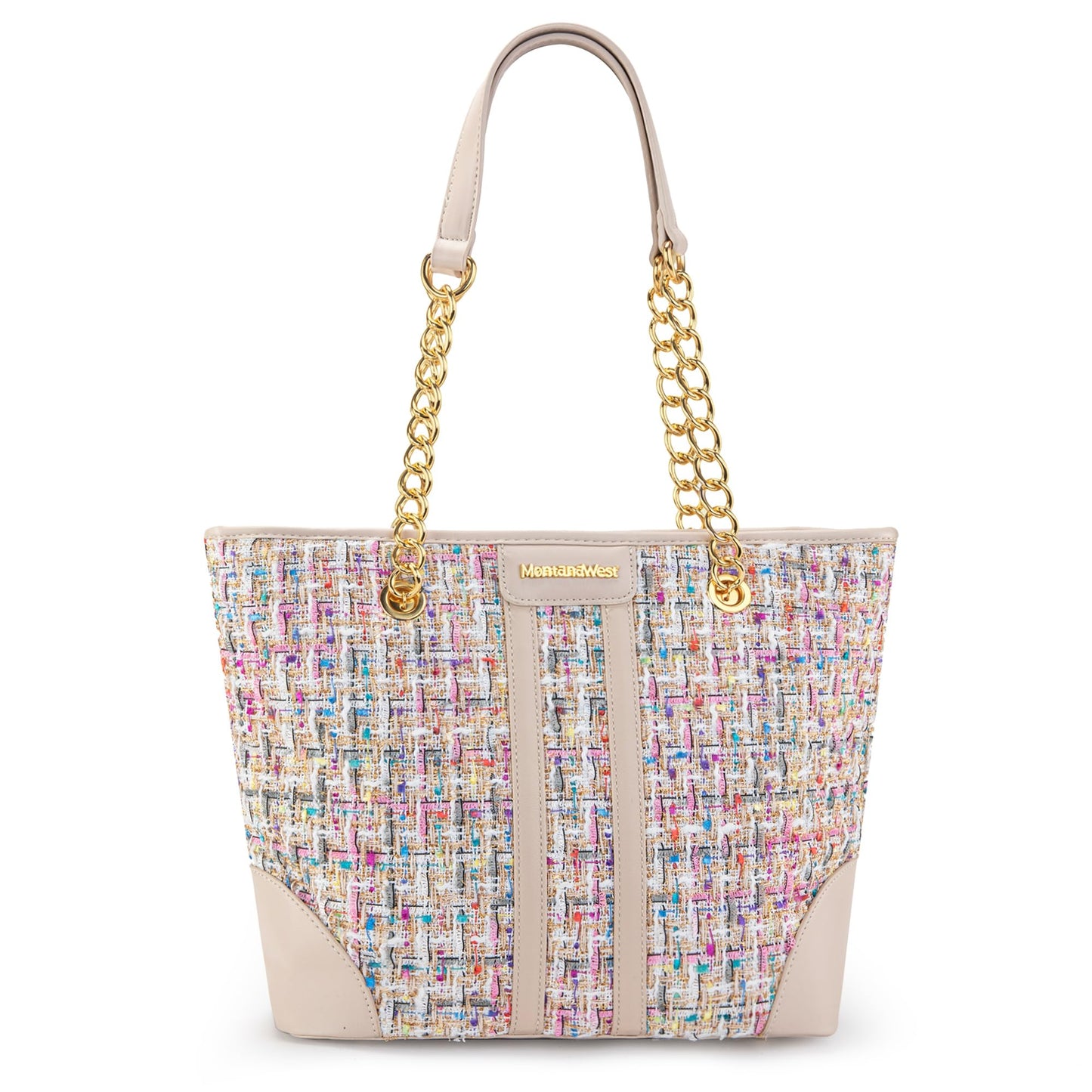 Montana West Tote Bag for Women Top Handle Shoulder Handbag Large Satchel Purse with Chain Strap Hobo Christmas Gift MWC-291BG