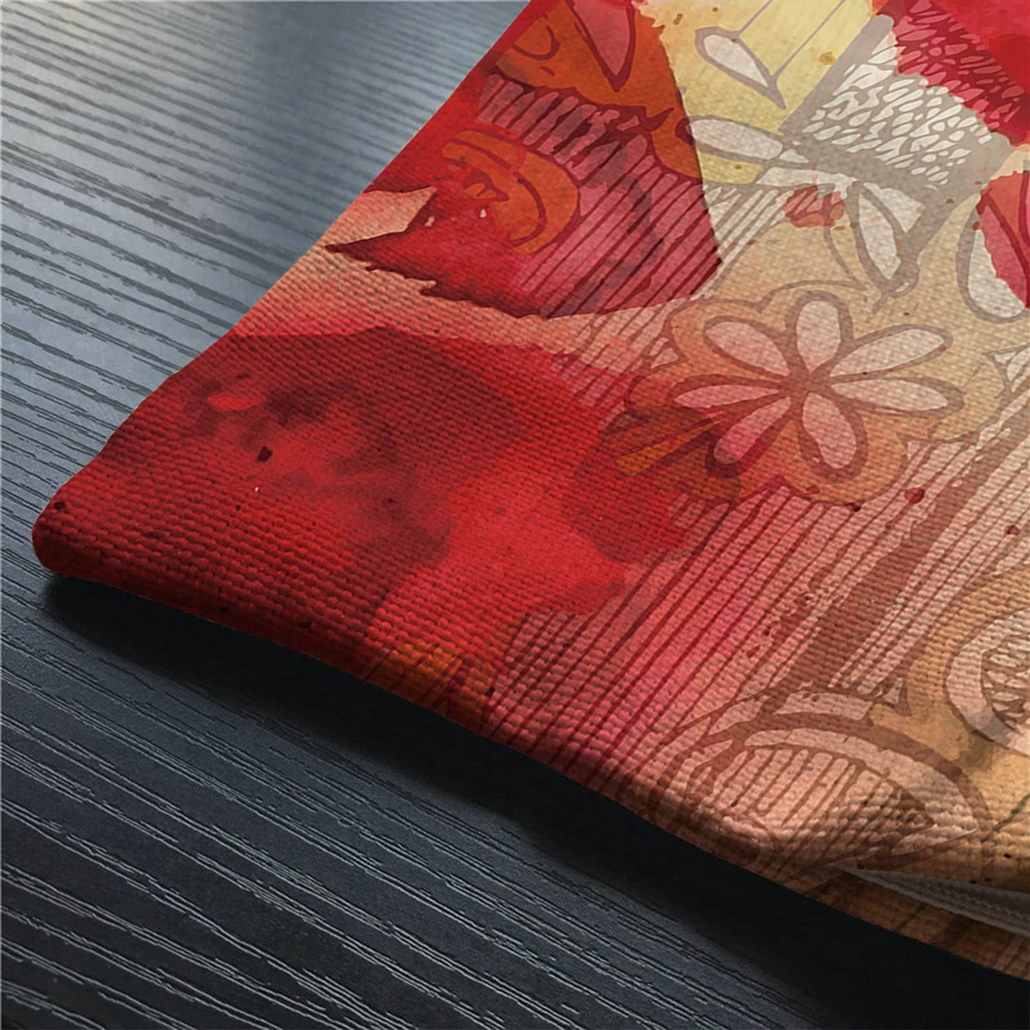 Smooffly Flower Pillow,Home Decorative Throw Pillow Cover Red Poppy Flower Beige Floral Waist Lumbar Cotton Linen Throw Pillow case Cushion Cover Sofa Home Decorative Rectangle Oblong 12x20 Inches