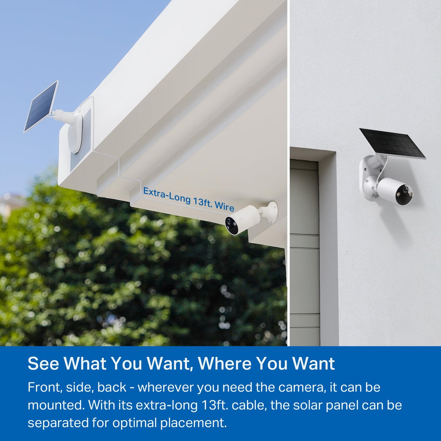 TP-Link 𝗧𝗮𝗽𝗼 SolarCam C402 Kit, Outdoor Battery Camera w/Solar Panel Base, Wireless, 1080P, Free Person/Vehicle Detection, SD/Cloud Storage, Color Night Vision, No Hub Needed, Works w/Alexa