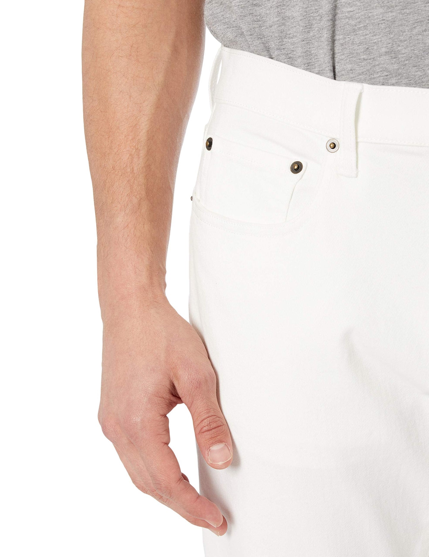 Amazon Essentials Men's Athletic-Fit Stretch Jeans - Bright White, 30W x 29L